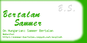 bertalan sammer business card